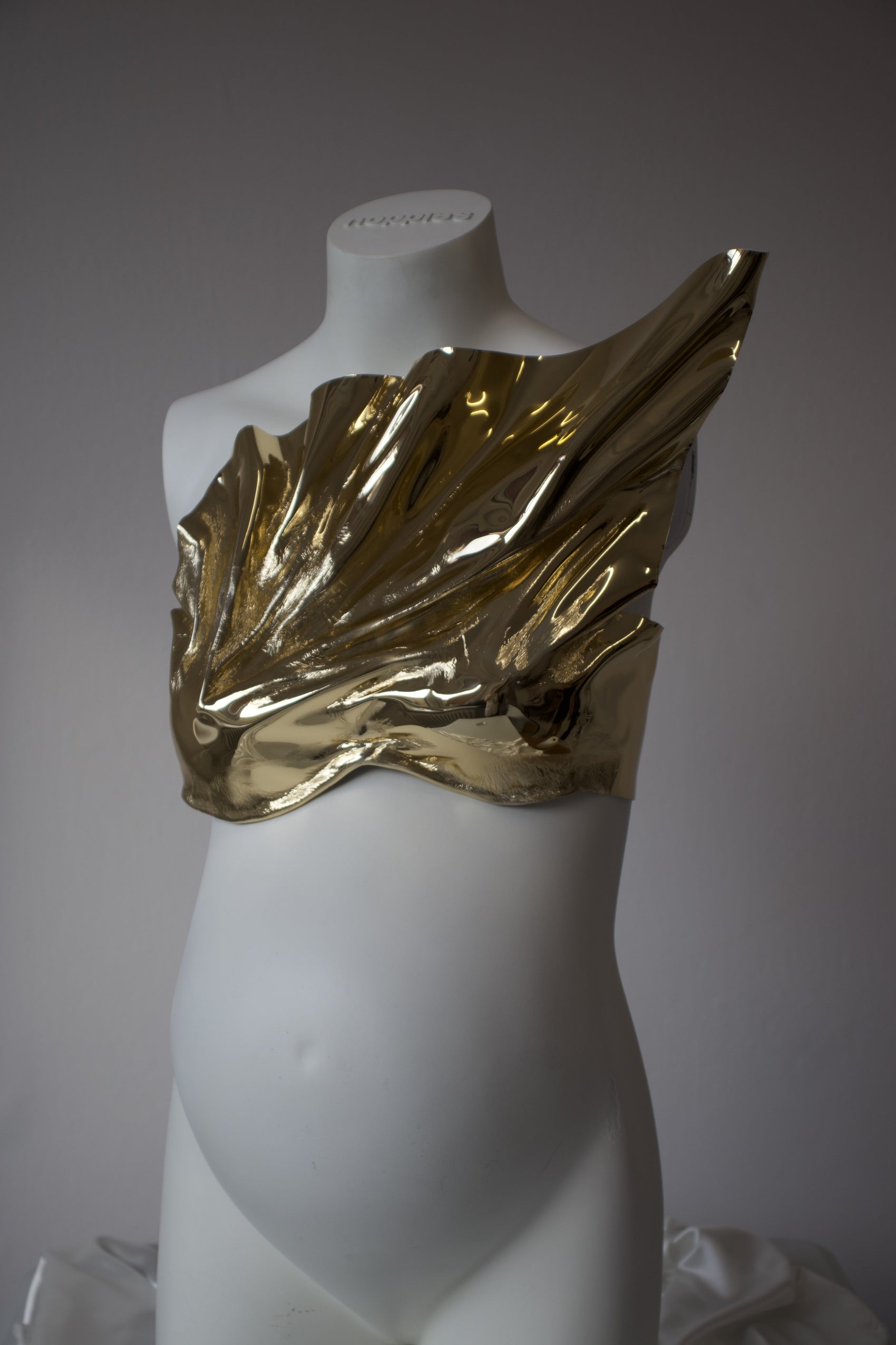 Maternity Gold Sculptural Corset – Top