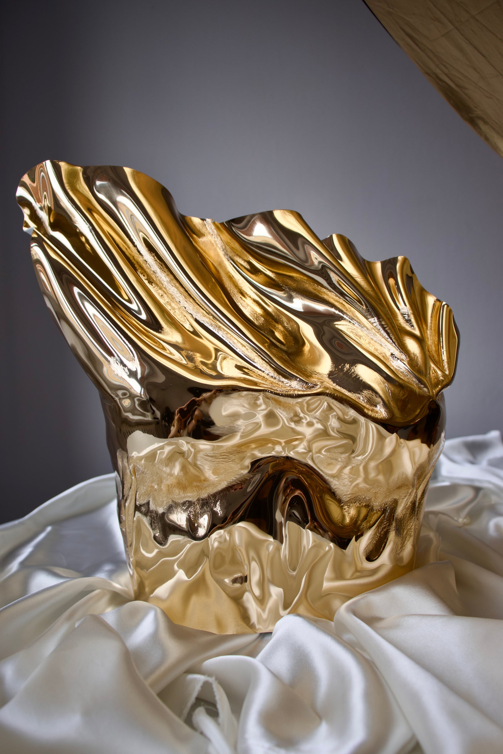 Gold Sculptural Corset – Top