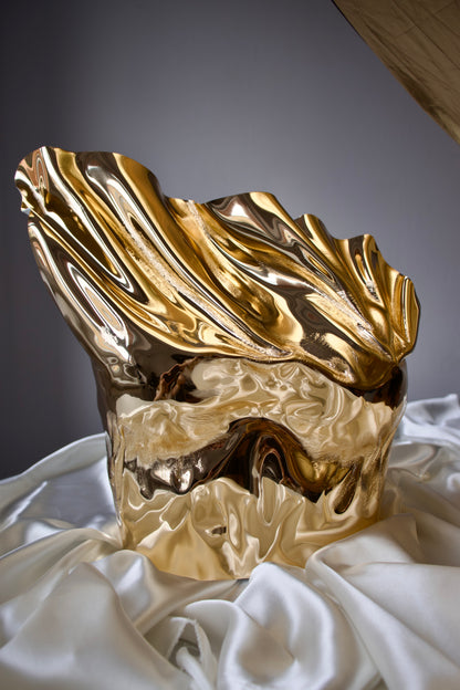 Gold Sculptural Corset – Top