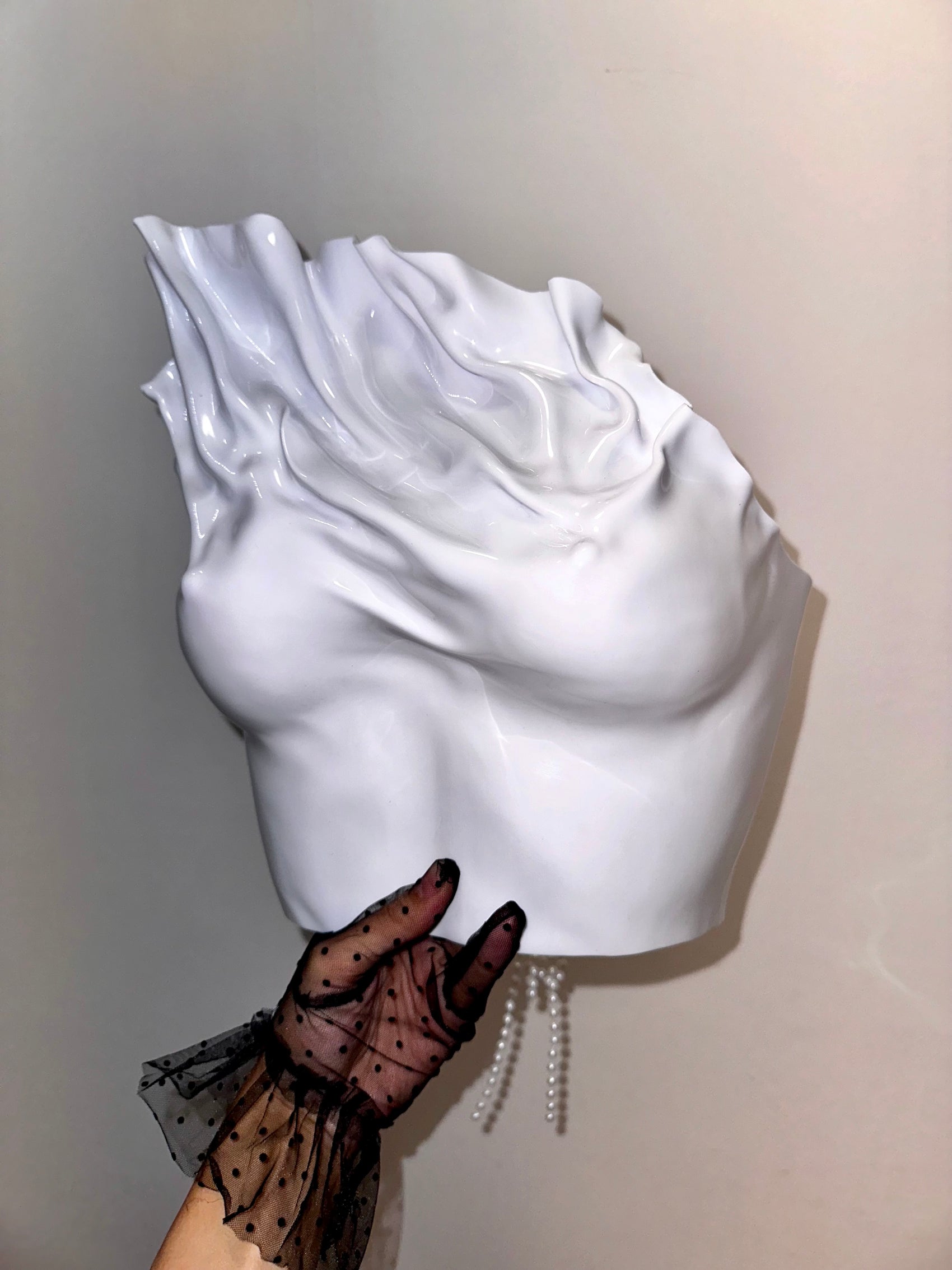 White Sculptural Corset – Top